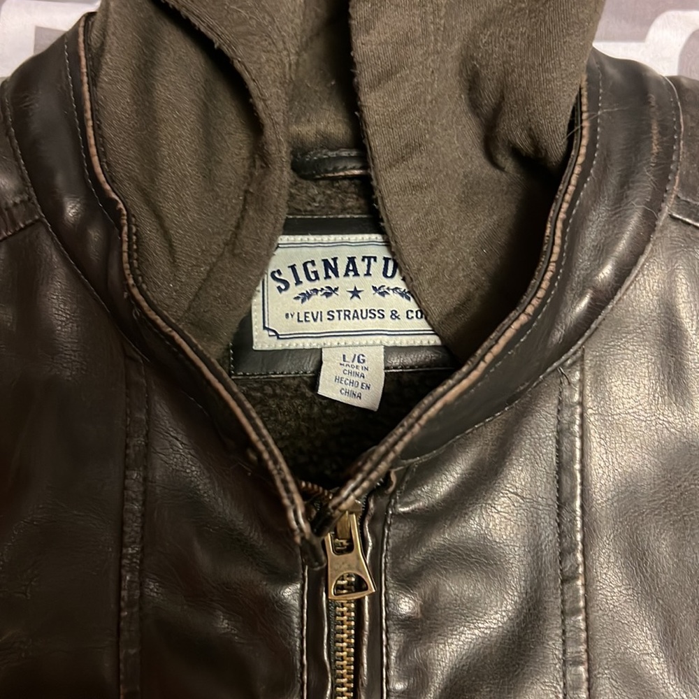 Levi Strauss Fleece Lined Leather Jacket - Picture 4 of 8
